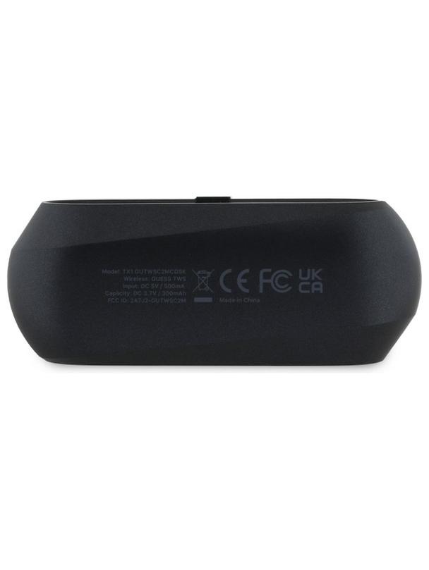 GUESS słuchawki bezprzewodowe bluetooth TWS GUTWSC2MCDSK (Elongated Metallic Classic Printed Logo) czarne