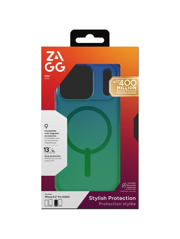 ZAGG futerał MILAN SNAP kompatybilny z MagSafe do IPHONE 17 Pro raven feather