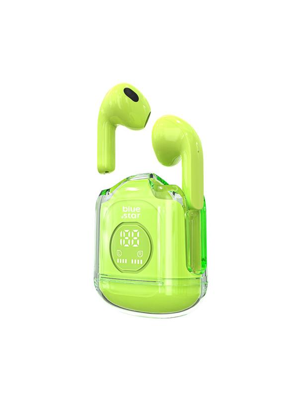 Słuchawki bezprzewodowe douszne Blue Star Transparency Fi22 TWS zielone