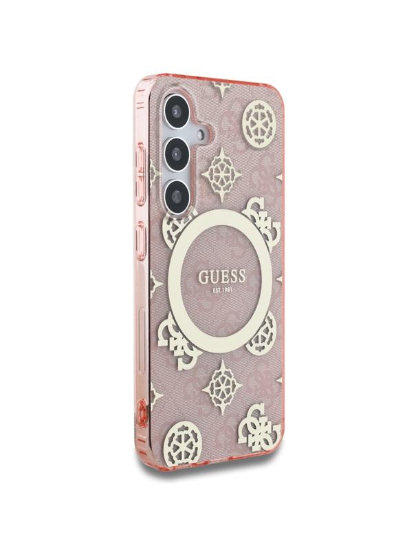 GUESS futerał do SAMSUNG S25 GUHMS25SH4PYEEP (Magnetic IML Peony on 4G Background) różowy
