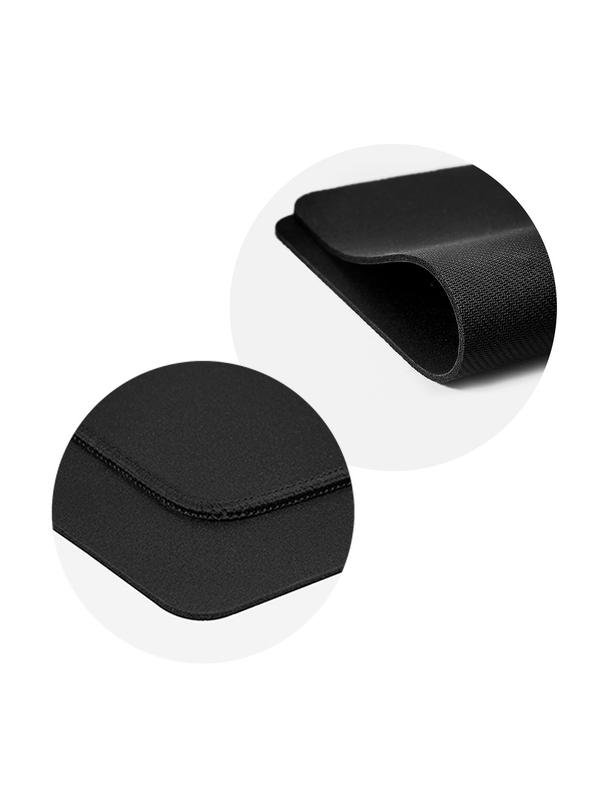 Podkładka pod mysz 350 x 250 x 3 mm czarna z czarnym obszyciem