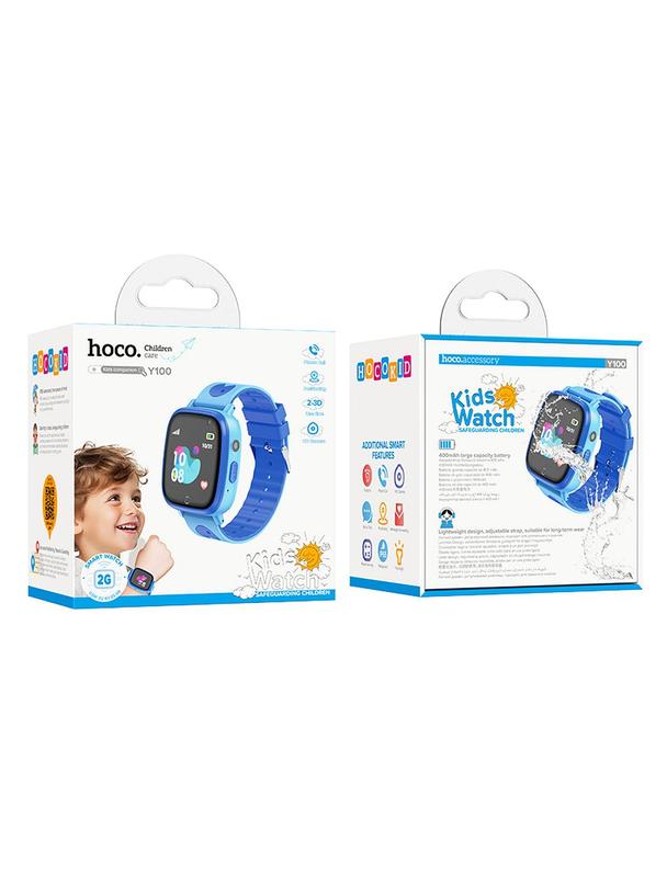 Smartwatch dla dzieci Hoco 1,44" 2G z funkcją rozmowy Y100 niebieski