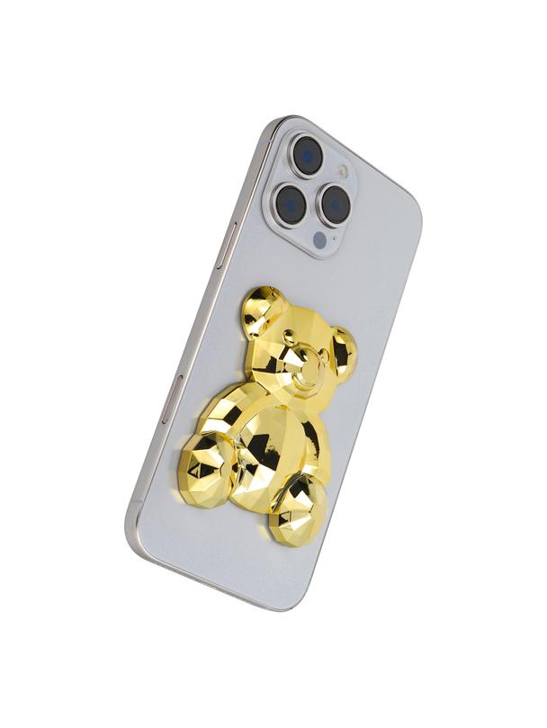 Stojak na telefon MIŚ - naklejany - złoty