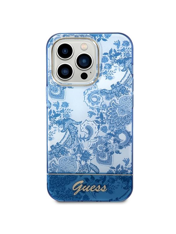 GUESS futerał do IPHONE 14 Pro GUHCP14LHGPLHB (IML Electro Cam TDJ) niebieski