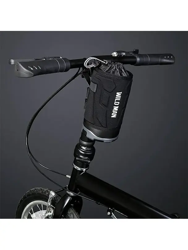 WILDMAN sakwa rowerowa na bidon na kierownicę 1L R1 czarna