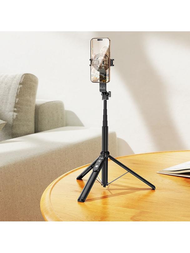 Selfie stick Hoco tripod z pilotem bezprzewodowym magnetyczny K25 czarny