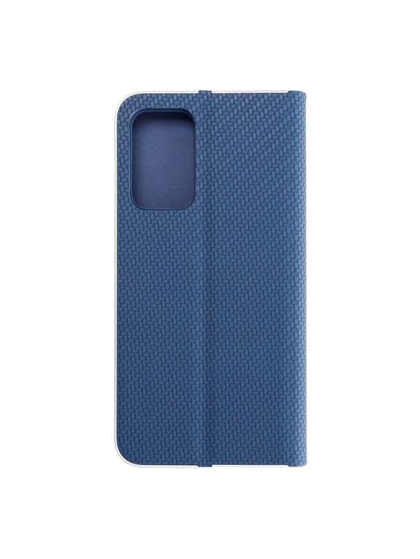 Kabura LUNA Book Carbon do SAMSUNG A52 5G / A52 LTE ( 4G ) / A52s 5G niebieski
