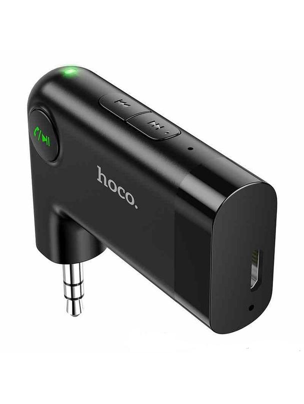 Bezprzewodowy odbiornik samochodowy Hoco AUX E53 czarny