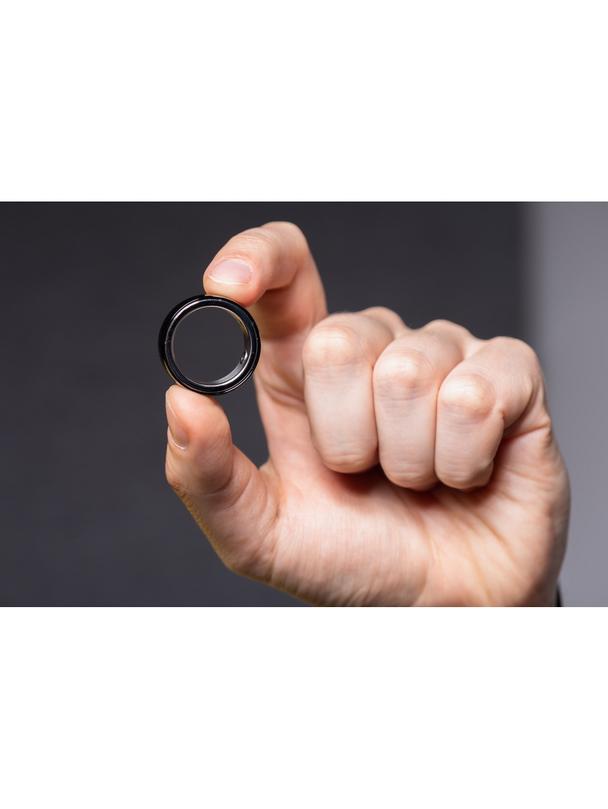 Smart Ring R8- inteligentny pierścień ceramiczny ze stacją ładującą rozmiar 20mm czarny
