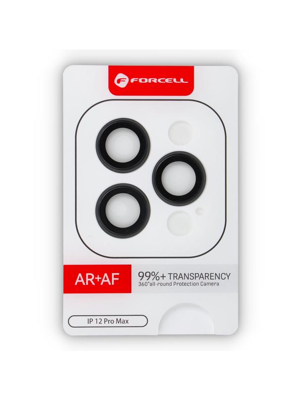 Szkło hartowane na aparat do iPhone 12 Pro Max Forcell Premium grafitowe