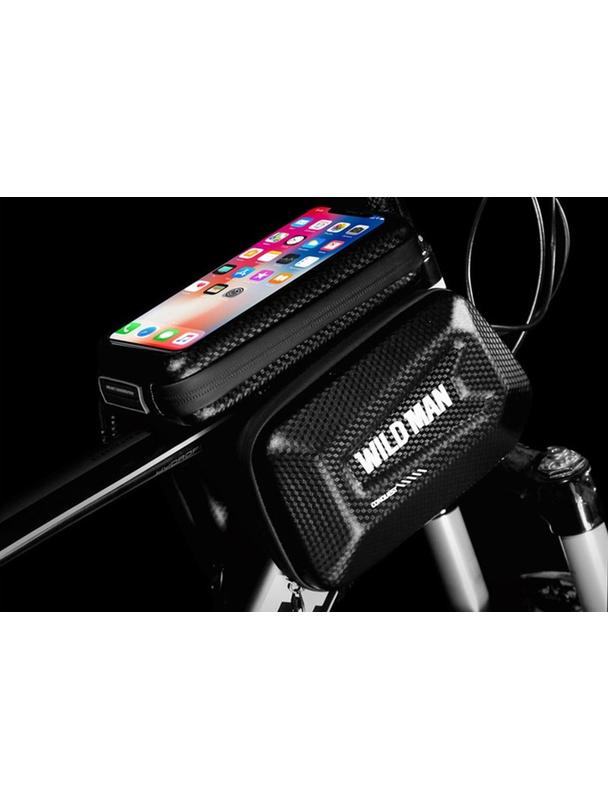 WILDMAN sakwa rowerowa na ramę na zamek 1,2L (4"-7") E6S czarna