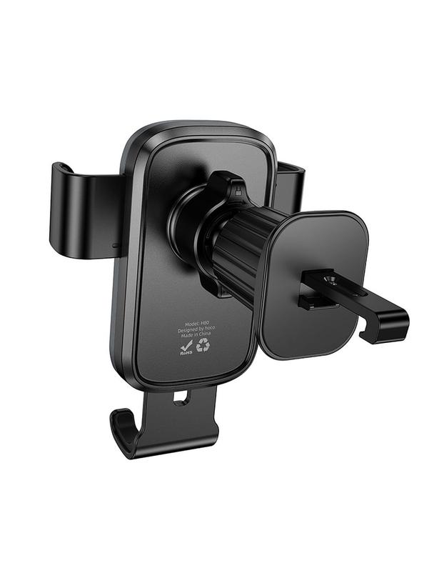 Uchwyt na telefon do samochodu grawitacyjny Hoco do kratki H80 czarno szary
