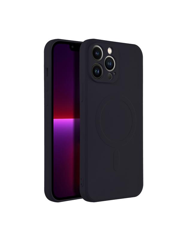 Futerał SILICONE MAG COVER kompatybilny z MagSafe do IPHONE 13 Pro Max czarny