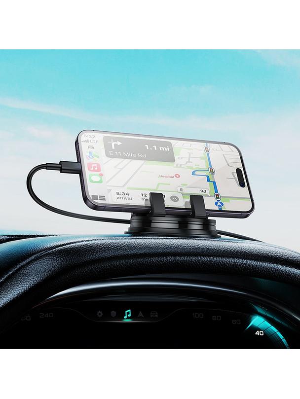 Uchwyt na telefon do samochodu uniwersalny Hoco do deski H55 czarny