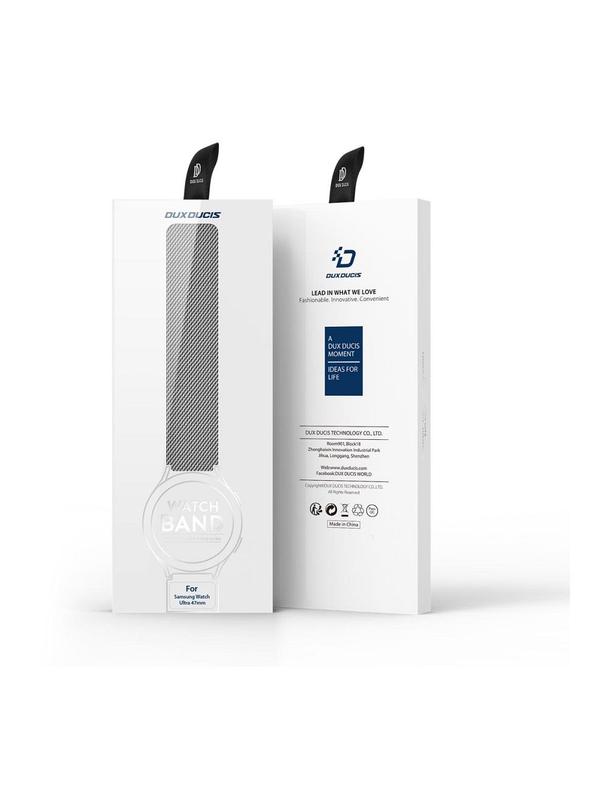 DUX DUCIS pasek MILANESE magnetyczny ze stali nierdzewnej 47 mm srebrny