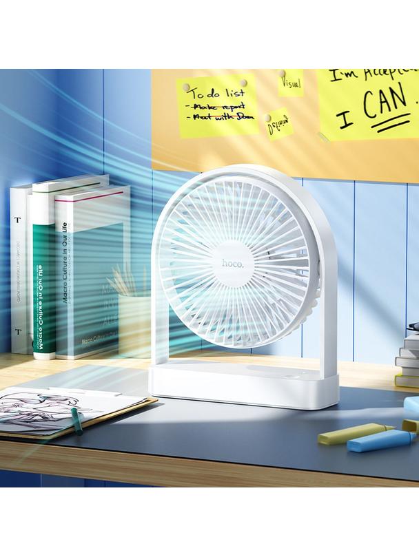 Wentylator biurkowy Hoco ultra cienki HX65 biały
