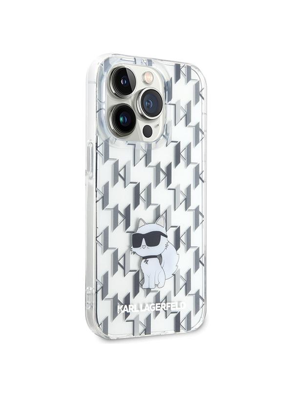 KARL LAGERFELD futerał do IPHONE 15 Pro KLHCP15LHNCMKLT (Monogram) transparentny