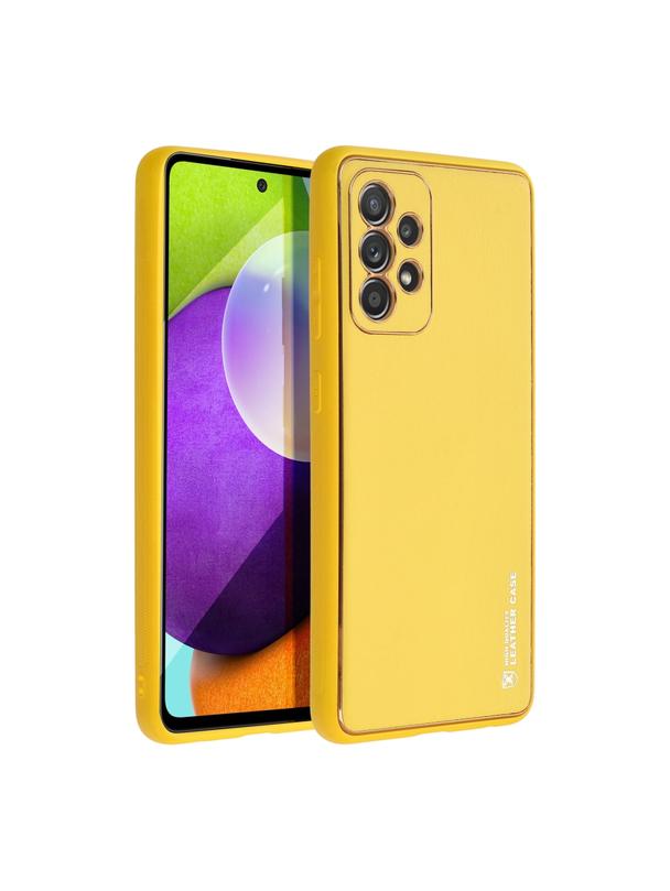 Futerał LEATHER CASE skórzany do SAMSUNG A52 5G / A52 LTE ( 4G ) / A52S żółty