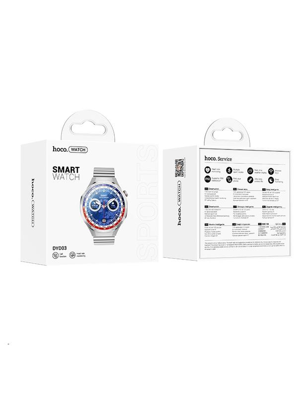Smartwatch Hoco 1,53" TFT z fukcją rozmowy DYD03 srebrny