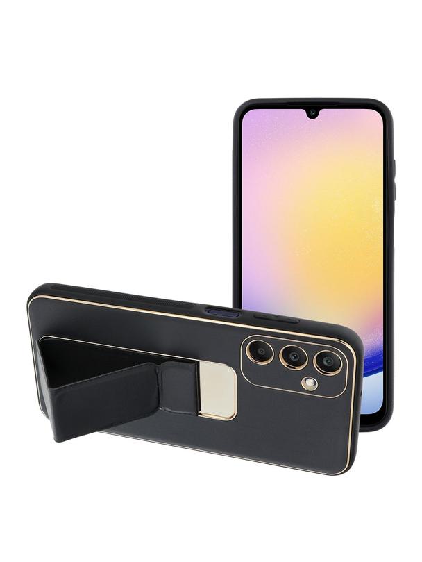 Futerał LEATHER CASE KICKSTAND do SAMSUNG A25 5G czarny