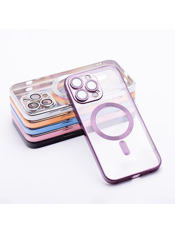 Futerał ELECTRO MAG COVER kompatybilny z MagSafe do IPHONE 13 Pro fioletowy