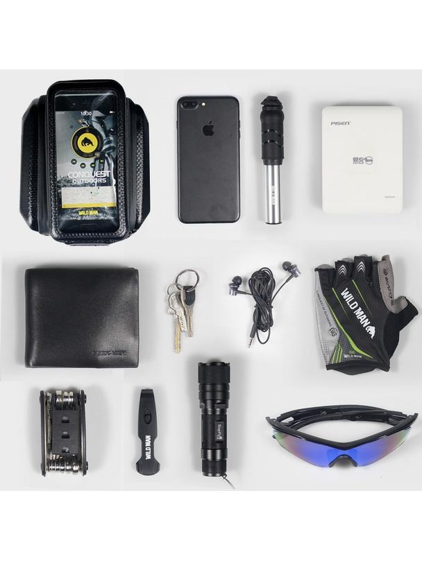 WILDMAN sakwa rowerowa na ramę na zamek  E6S 1,2L ( 4" - 7" ) czarna