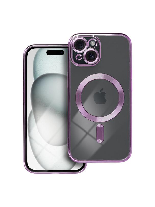 Futerał ELECTRO MAG COVER kompatybilny z MagSafe do IPHONE 15 fioletowy