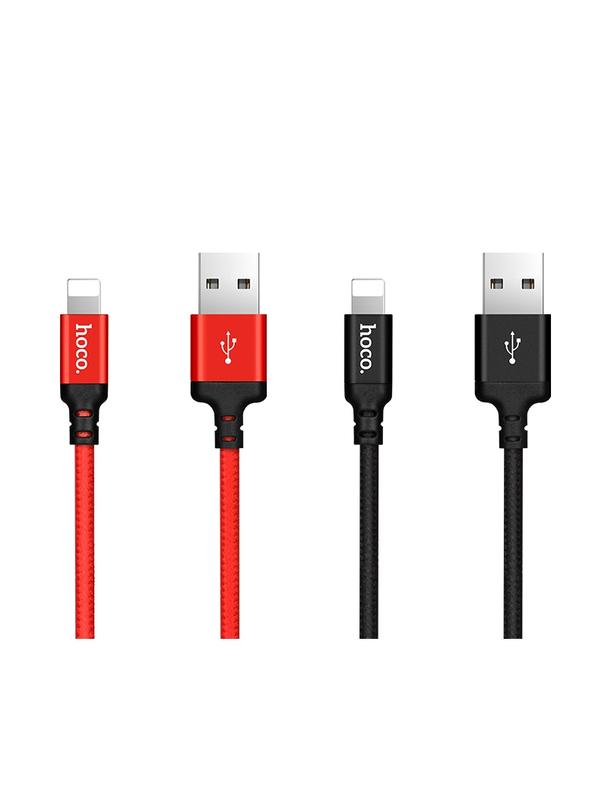 Kabel USB A do Lightning Hoco 1 m X14 czerwono czarny