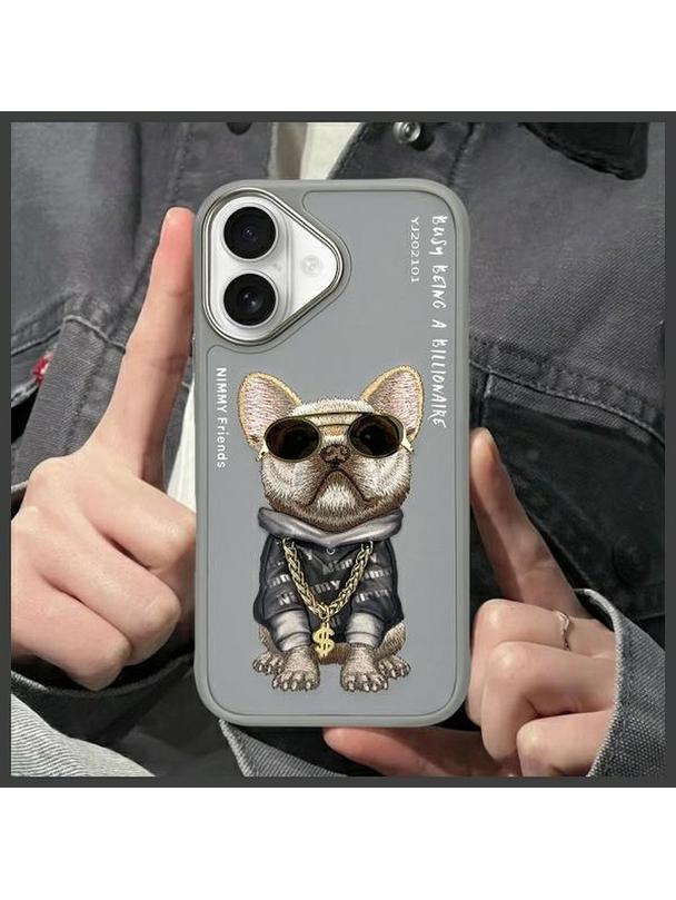 NIMMY futerał GLASSES COOL DOG do IPHONE 16 szary