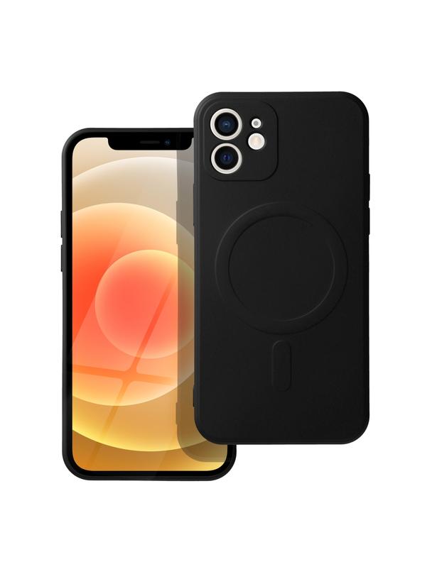 Futerał SILICONE MAG COVER kompatybilny z MagSafe do IPHONE 12 czarny