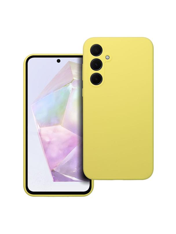 Futerał SILICONE 2mm do SAMSUNG A35 5G żółty