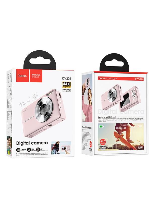 Aparat cyfrowy Hoco 5MP 2,8" Full HD DV202 różowy