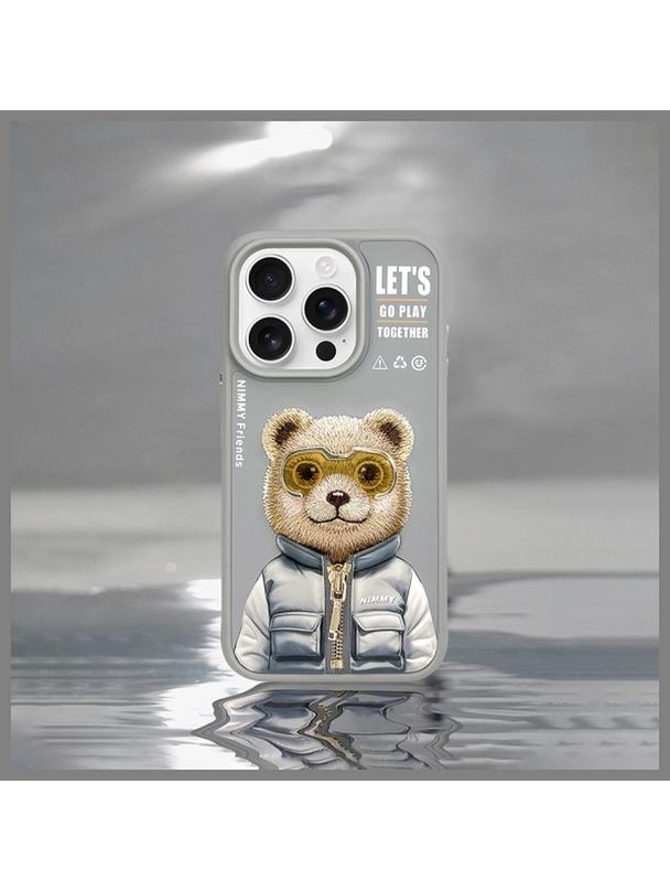 NIMMY futerał COOL&CUTE 2.0 Bear do IPHONE 15 Pro szary