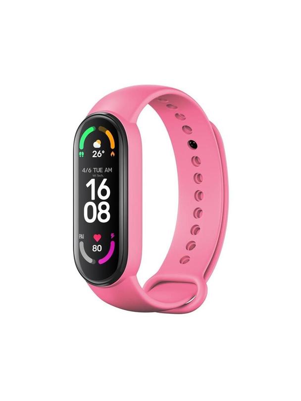Pasek silikonowy do XIAOMI Mi Band 5 / 6 / 7 różowy (37)