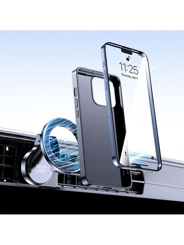 Uchwyt na telefon do samochodu magnetyczny BLUESTAR Easy View kompatybilny z MagSafe czarny
