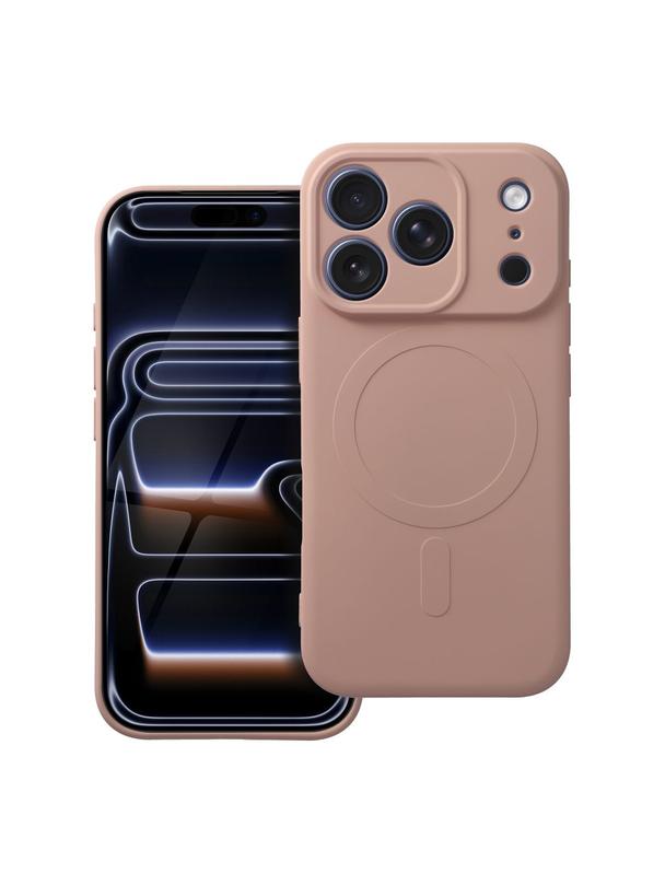 Futerał SILICONE MAG COVER kompatybilny z MagSafe do IPHONE 17 Pro różowy