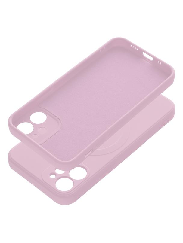 Futerał SILICONE MAG COVER kompatybilny z MagSafe do IPHONE 12 Mini różowy