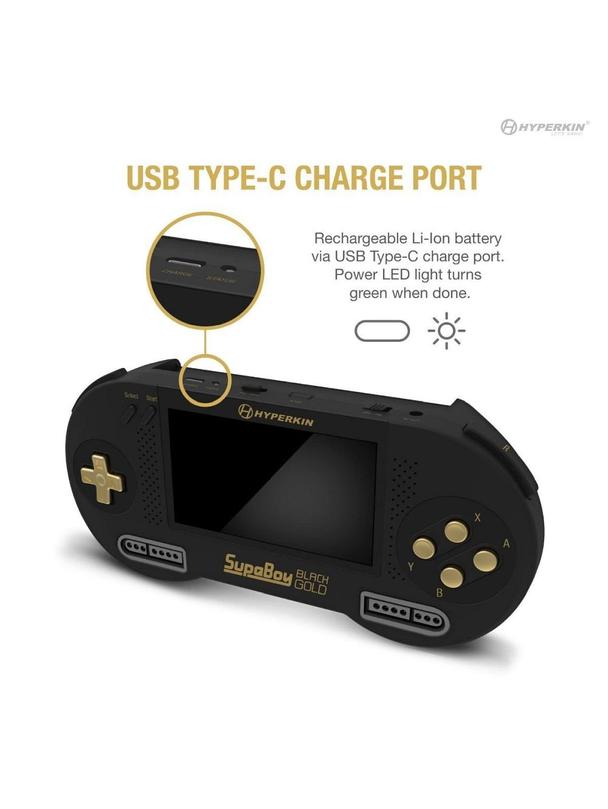 HYPERKIN konsola przenośna do gier SUPABOY M08889-BKC czarno złota