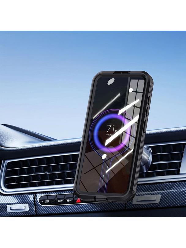 Futerał wodoodporny SHELLBOX MARS z metalowym ringiem do SAMSUNG S25 Plus czarny