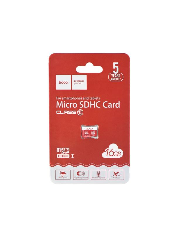 Karta microSD 16GB class 10 Hoco czerwona