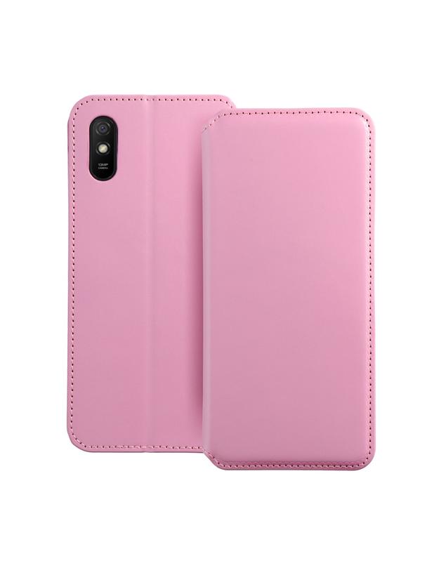 Kabura DUAL POCKET Book do XIAOMI Redmi 9A / 9AT jasny różowy