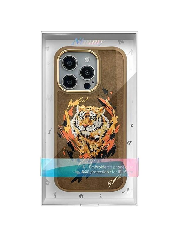 NIMMY futerał TYGRYS kompatybilny z MagSafe do IPHONE 16 Pro Max jasno brązowy