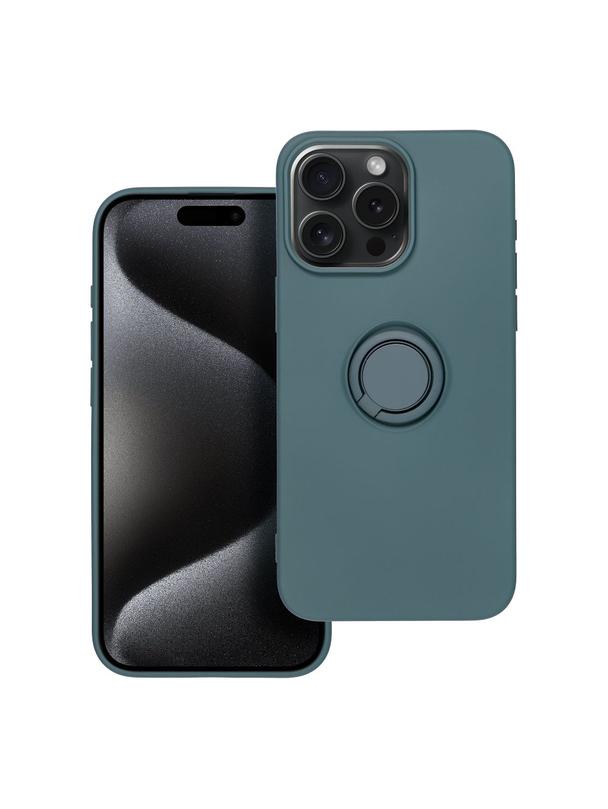 Futerał SILICONE RING do IPHONE 15 Pro Max zielony
