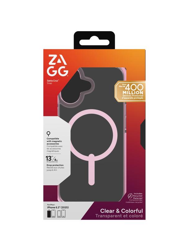 ZAGG futerał SANTA CRUZ SNAP kompatybilny z MagSafe do IPHONE 17 pink sorbet