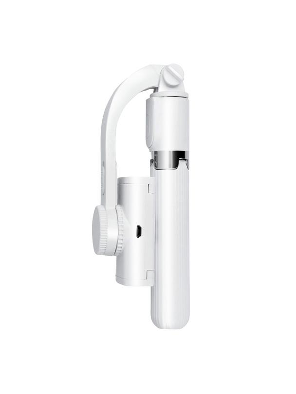 Uchwyt selfie z pilotem bezprzewodowym tripod ze stabilizatorem GIMBAL SSTR-L08 biały