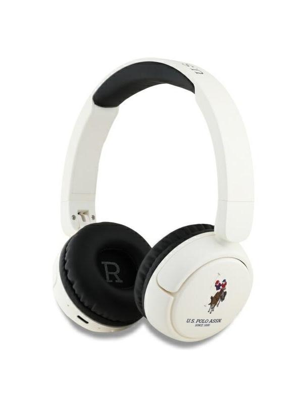 Słuchawki bezprzewodowe nauszne US Polo DH Color Logo białe