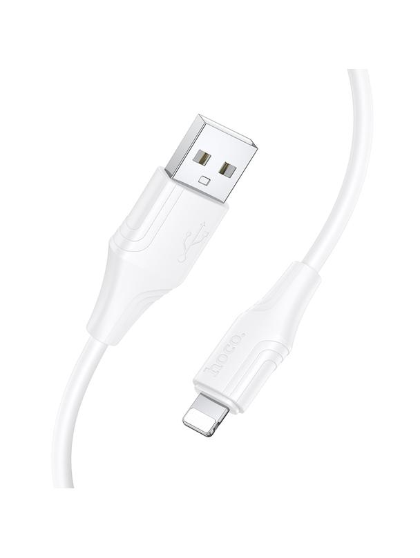 Kabel USB A do Lightning Hoco 2,4A silikonowy 1 m X124 biały