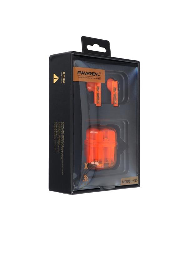 PAVAREAL słuchawki bezprzewodowe bluetooth TWS PA-H15 pomarańczowe