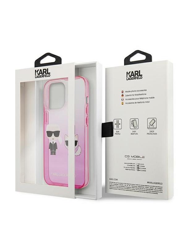 KARL LAGERFELD futerał do IPHONE 13 Pro KLHCP13LTGKCP (K Choupette Centered) różowy