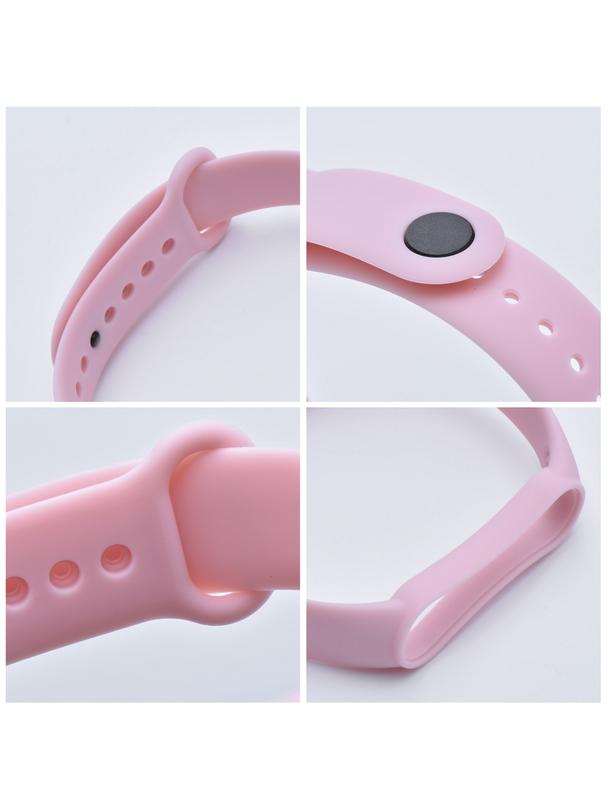 Pasek silikonowy do XIAOMI Mi Band 5 / 6 / 7 różowy (06)